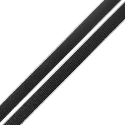 Velcro autocollant PS30 noir - velours et accrocheur champignon - 20mm x 1m