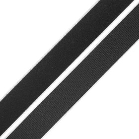 Velcro autocollant noir PS30 - velours et accrocheur champignon - 30mm x 1m