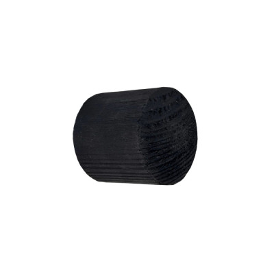 Embout bouchon ø28mm bois noir, lot de 2