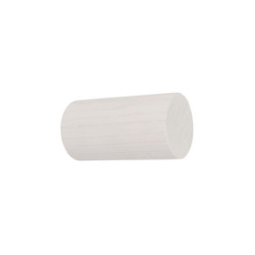 Embout cylindre ø28mm bois blanc cérusé, lot de 2