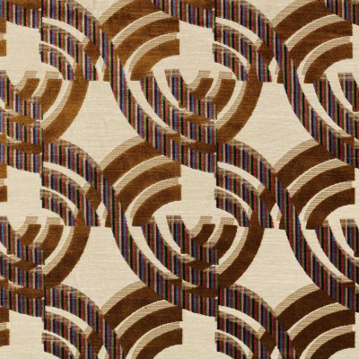 Jacquard géométrique Lonely bronze multicolore Thevenon