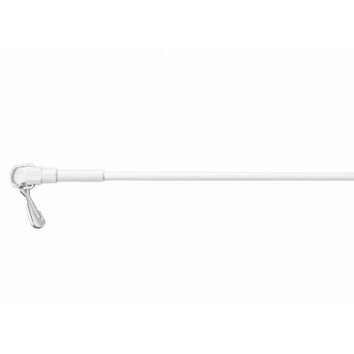 Lance rideau 100 cm blanc Ø5 mm acier plastifié