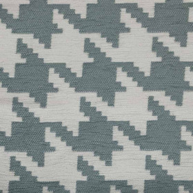 Tissu pied de coq Marlon bleu gris Froca