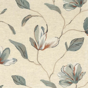 Tissu brodé Magnolia crepuscule Camengo