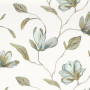 Tissu brodé Magnolia azur Camengo