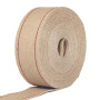 Sangle jute à rayures rouges 85 mm - 25 mètres