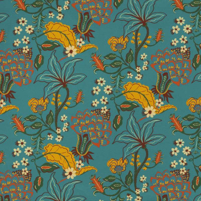 Tissu fleuri Hana pacifique Thevenon