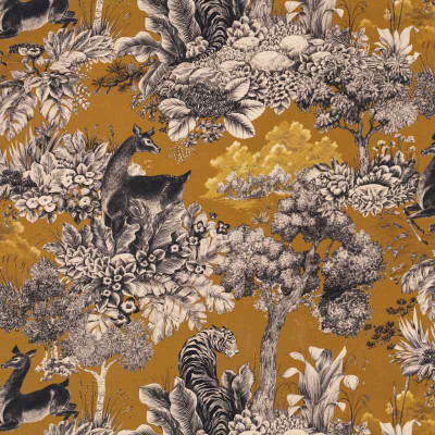 Toile de jouy Gaia chamois Thevenon