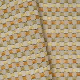 Tissu damier non feu Alchimia sole Casal