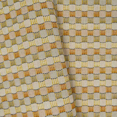 Tissu damier non feu Alchimia sole Casal