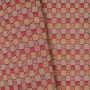 Tissu damier non feu Alchimia fragola Casal