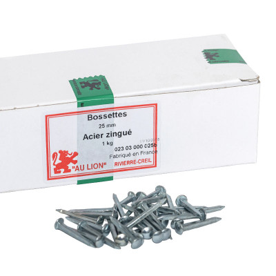 Bossette acier zingué 25 mm 1kg