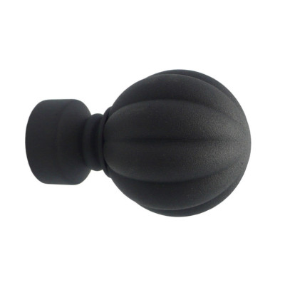 Embout boule dauphine Ø28 mm noir grainé