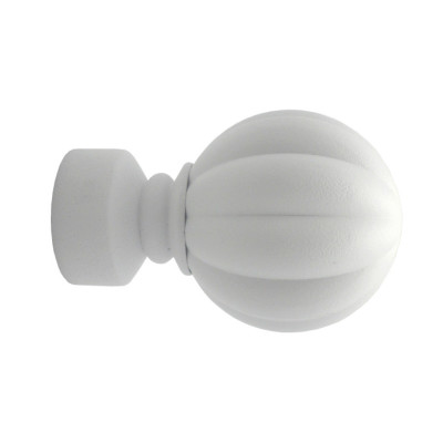 Embout boule dauphine Ø28 mm blanc grainé