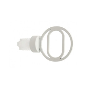 Embout visio blanc mat Ø20 mm, lot de 2