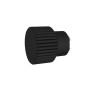 Embout bouchon moleté Ø20 mm noir mat, lot de 2