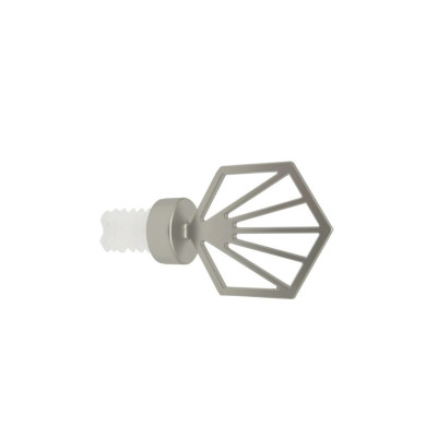 Embout hexagone nickel givré Ø20 mm, lot de 2