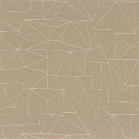 Voilage brodé Elu Recycle beige taupe Casamance 283 cm