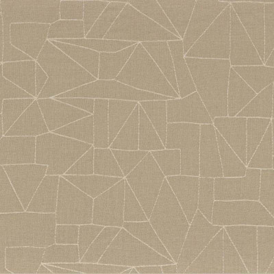 Voilage brodé Elu Recycle beige taupe Casamance 283 cm