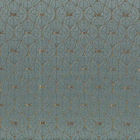 Jacquard géométrique Serlio bleu nordique Casamance