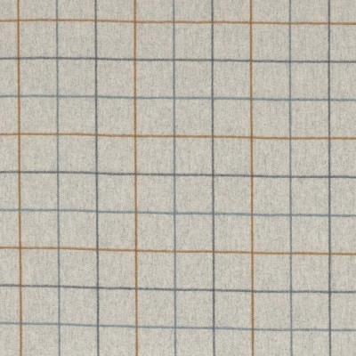 Tissu laine non feu Arpege ocre bleu nordique Casamance