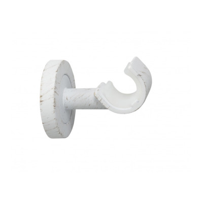 Support berceau Ø20 mm blanc brossé doré 45 mm, lot de 2