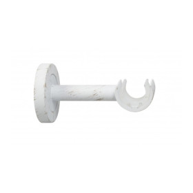 Support mur ouvert Ø20 mm blanc brossé doré 76 mm, lot de 2