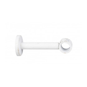 Support extensible mur Ø20 mm blanc brossé doré 115-160 mm, lot de 2