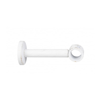 Support extensible mur Ø20 mm blanc brossé doré 115-160 mm, lot de 2