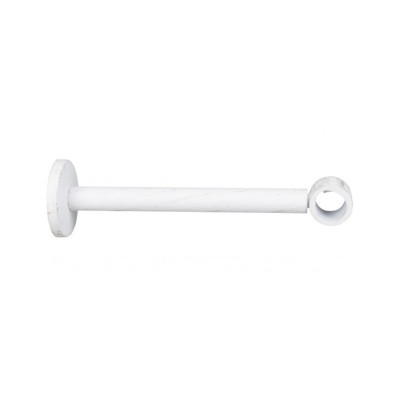 Support extensible mur Ø20 mm blanc brossé doré 195-300 mm, lot de 2