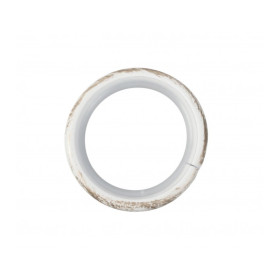 10 anneaux rideaux Ø30x38 mm avec bague silencieuse blanc brossé doré