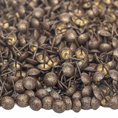 1000 clous tapissier bronze vieilli moyen Ø11mm