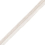 Coupon 0,85m passepoil sur pied 10 mm blanc cassé