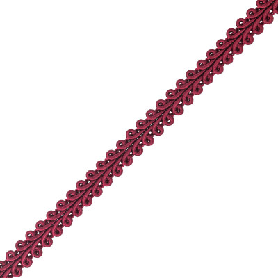 Galon épi de blé 9 mm bordeaux, au mètre