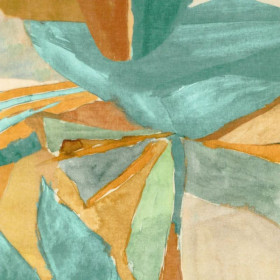 Voile Douceur Ardante bleu persan ambre Casamance 300 cm
