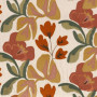 Tissu brodé Ayana kaki terracotta Casamance