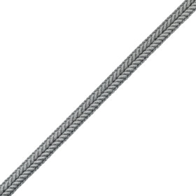 Double corde tressé 10 mm gris