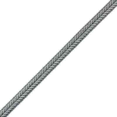 Double corde tressé 10 mm gris