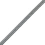 Double corde tressé 10 mm gris