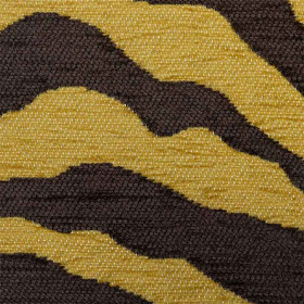 Tissu rayé Maki miel cacao Froca