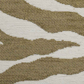Tissu rayé Maki ocre blanc Froca