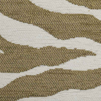 Tissu rayé Maki ocre blanc Froca
