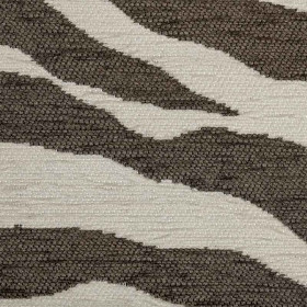 Tissu rayé Maki châtaigne blanc Froca