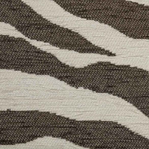 Tissu rayé Maki châtaigne blanc Froca