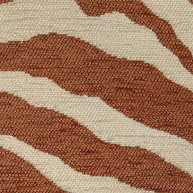 Tissu rayé Maki beige roux Froca