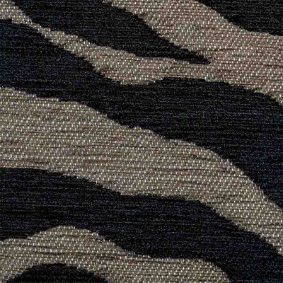 Tissu rayé Maki taupe bleu Froca