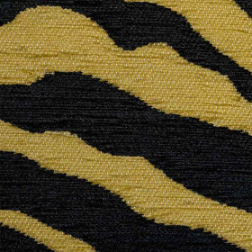 Tissu rayé Maki soleil noir Froca