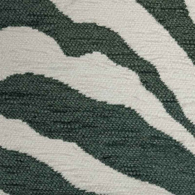 Tissu rayé Maki vert crème Froca