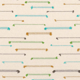 Jacquard outdoor Yei turquoise vert Casamance