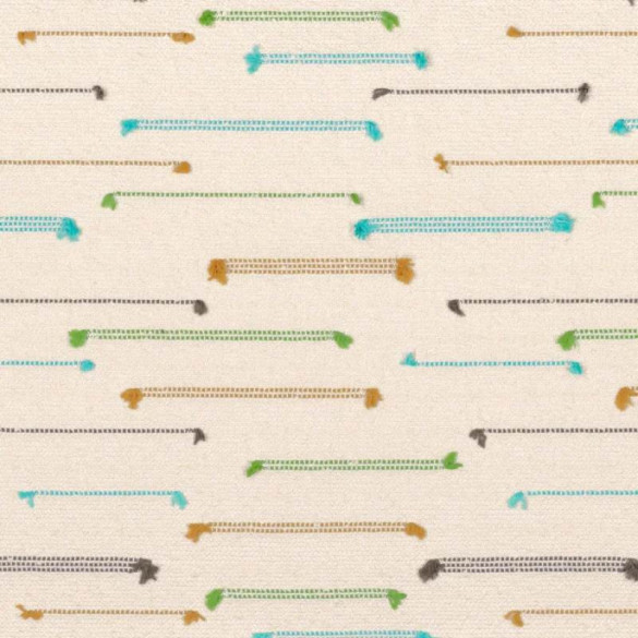 Jacquard outdoor Yei turquoise vert Casamance